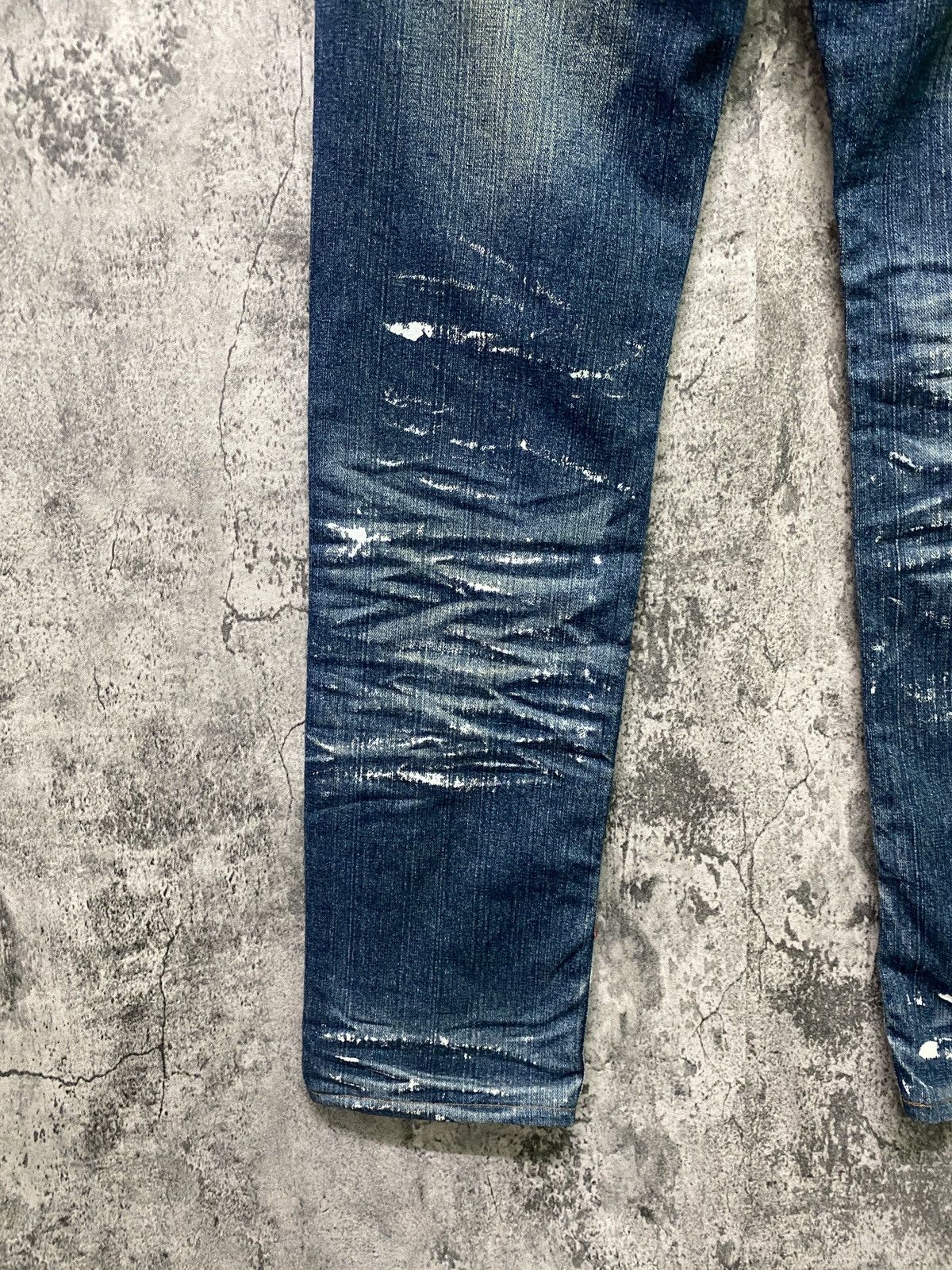 Japanese Brand - Japan BS RAW Distressed Paint Splash Pants - 14