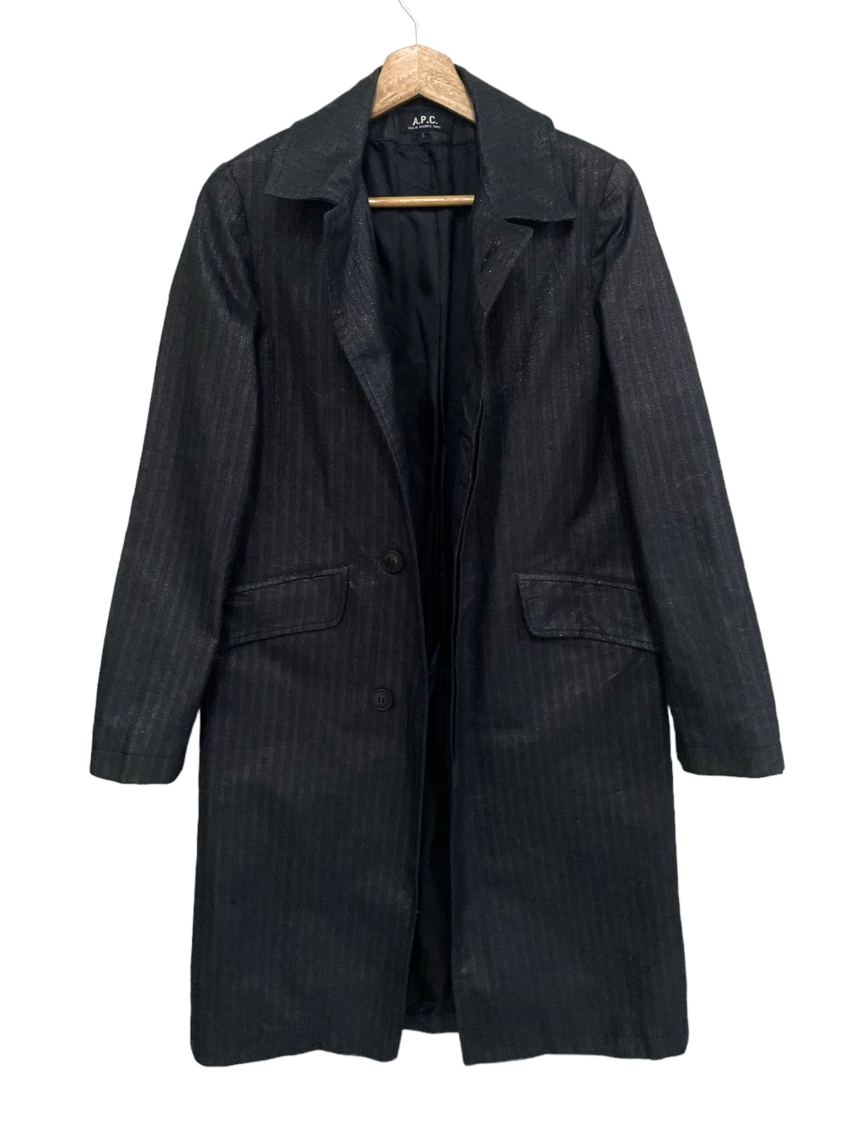 💥 Glitter Black APC Button Long Jacket - 2