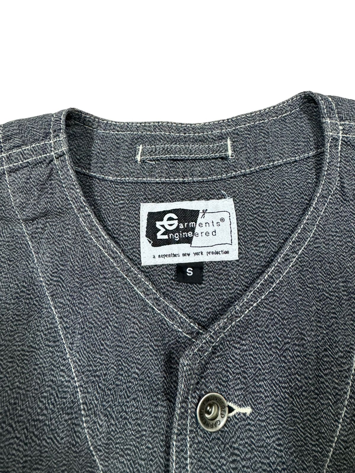 Vtg🔥Engineered Garments Hbt Chambray Buckle Vest Button Vest - 7