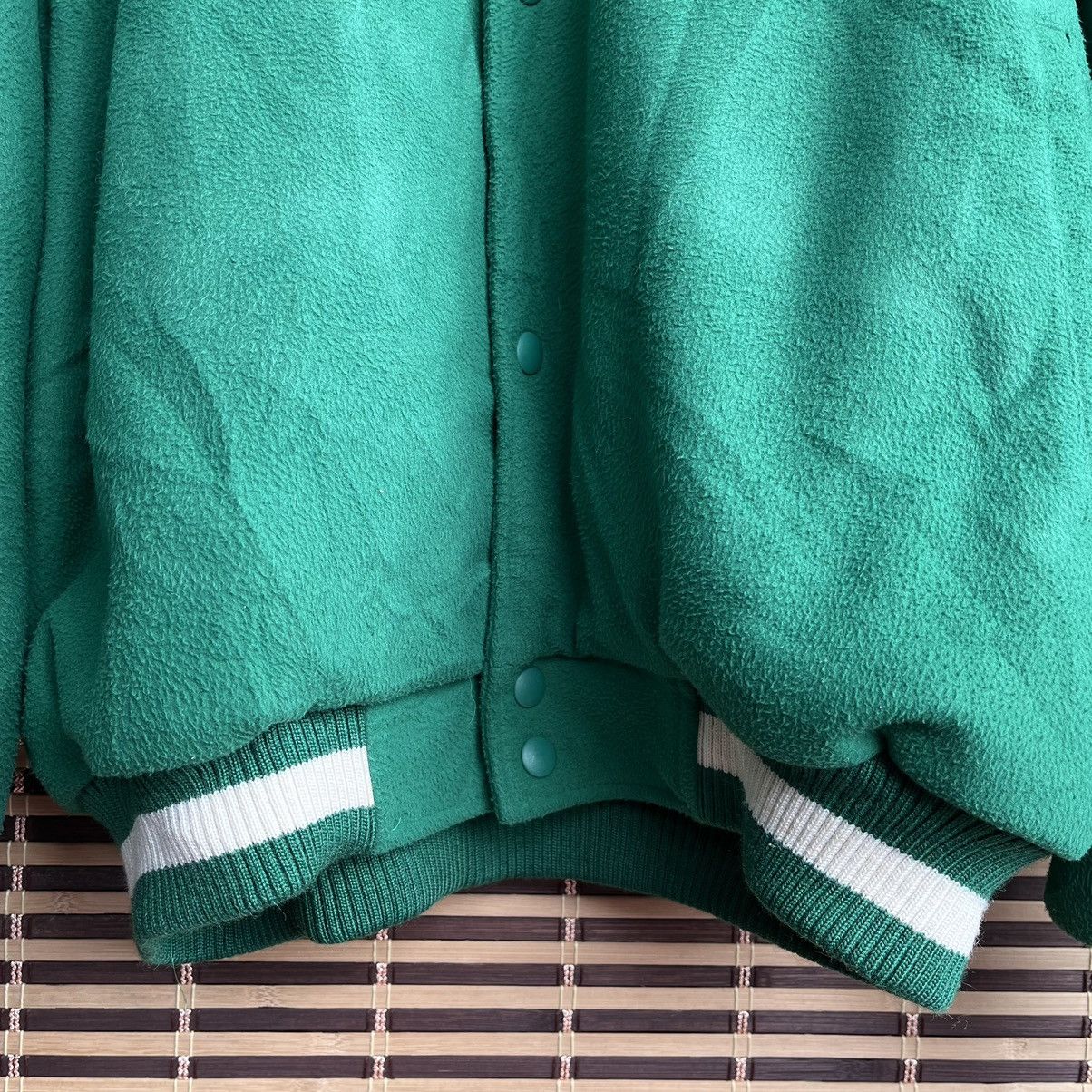 Vintage Adidas Descente Green Varsity Jacket Japan - 9
