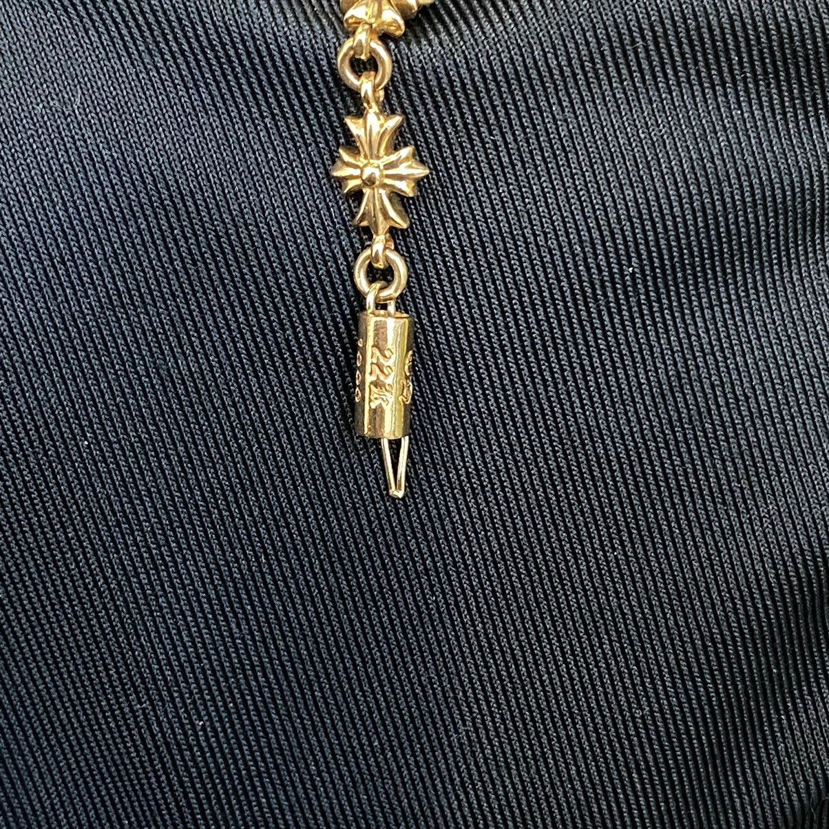 CHROME HEARTS Tiny E 22K Gold Bracelet - 10