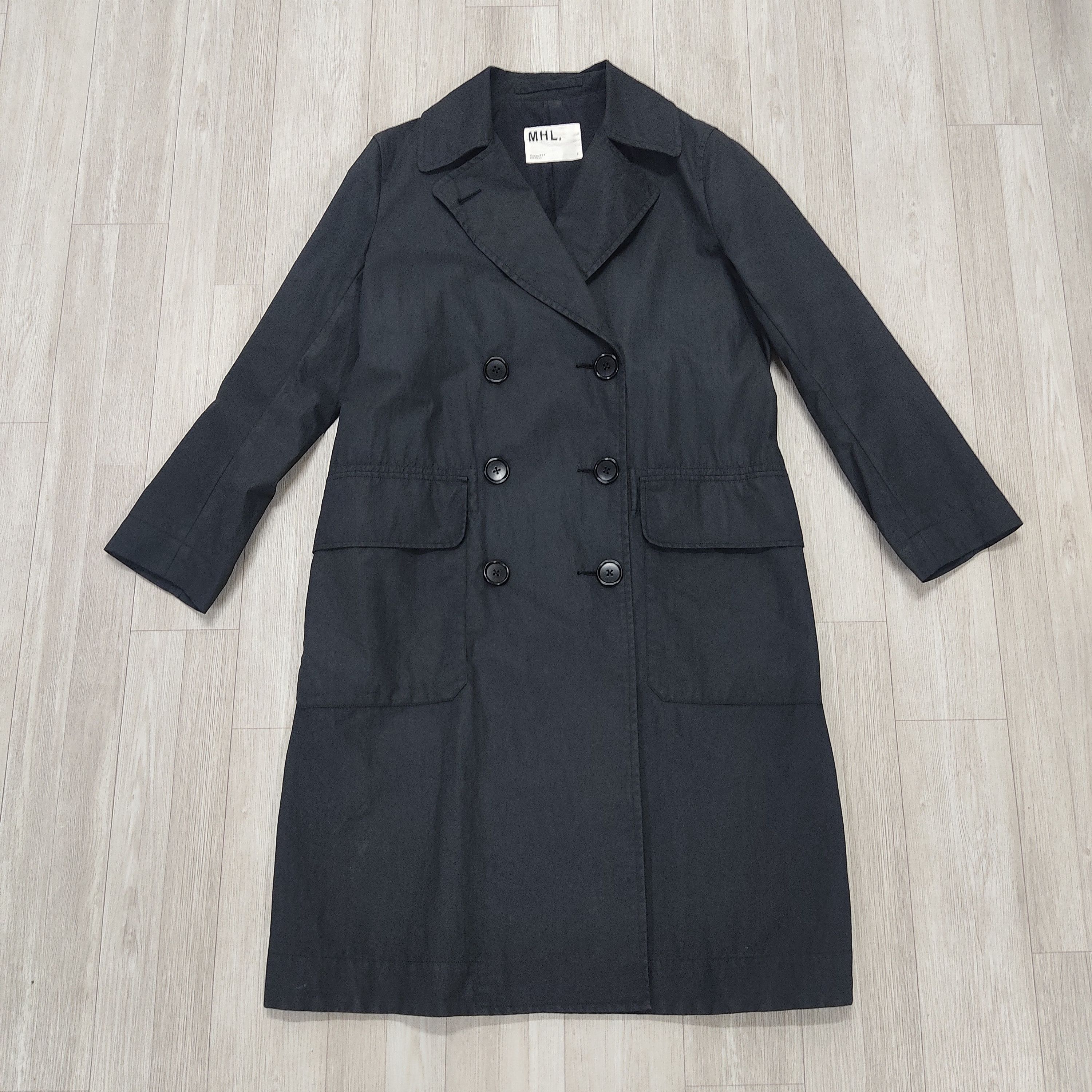 MARGARET HOWELL Double Breasted Long Coat Jacket - 4