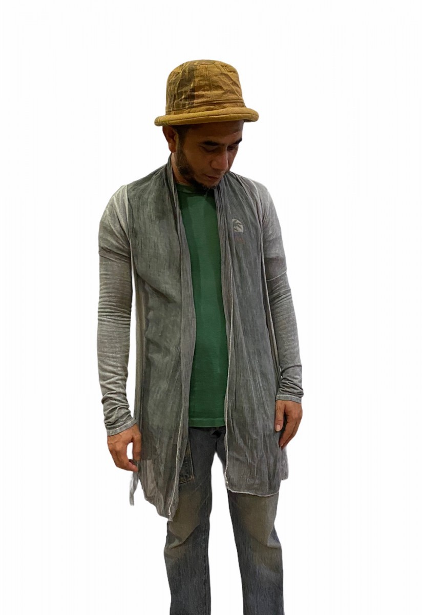 Cardigan - Silk Cotton Shawl Cardigan Made in Italy - 4