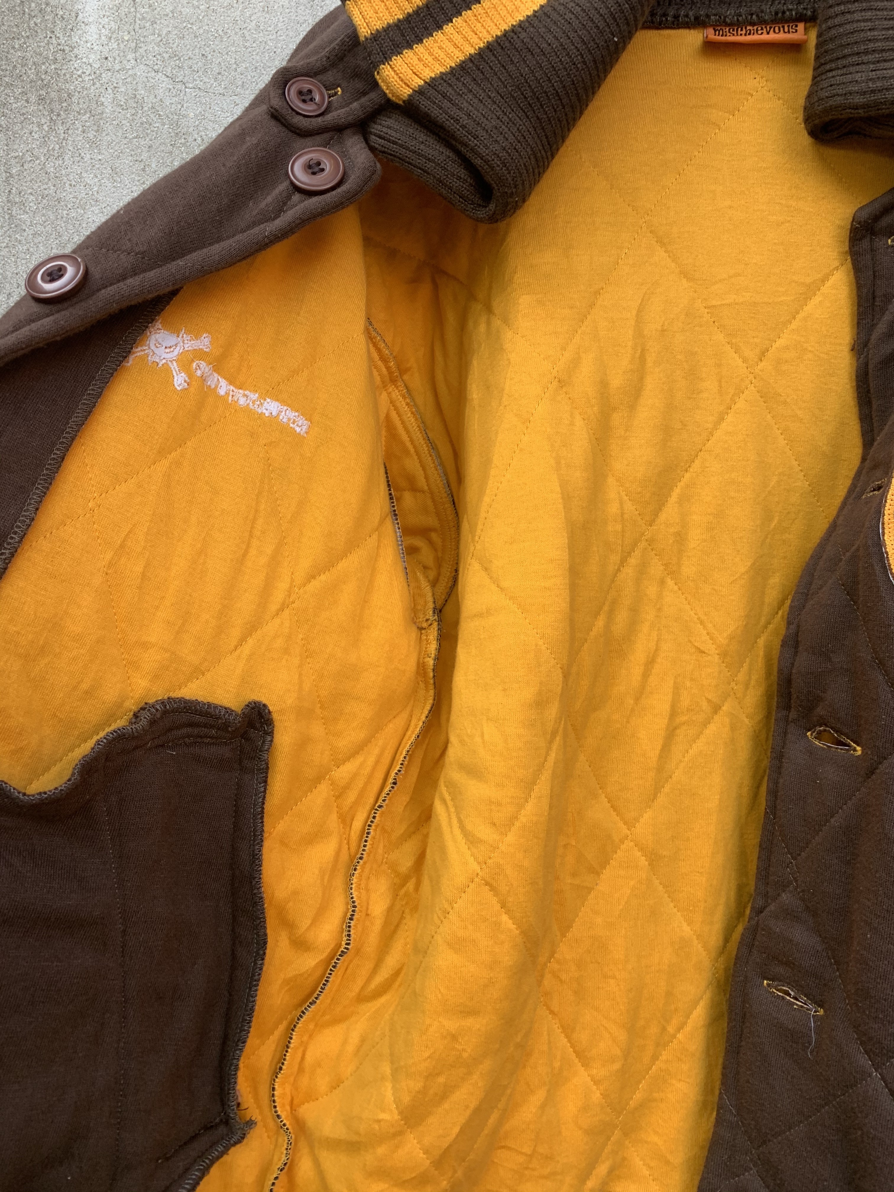 Vintage - Vintage Mischievous Big Collar Quilted Jacket - 13
