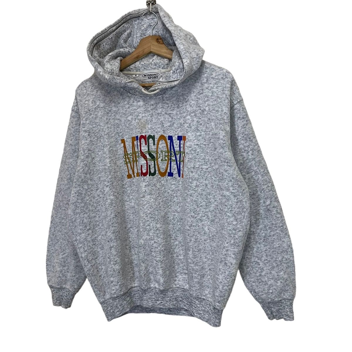 Vintage Missoni Sports Multicolour Spellout Pullover Hoodie - 3