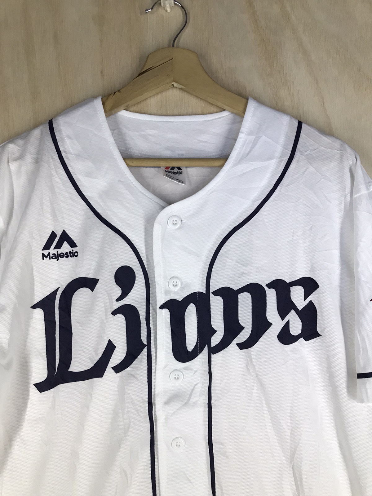 Other Designers Majestic - Majestic Athletic Lions Baseball Jersey