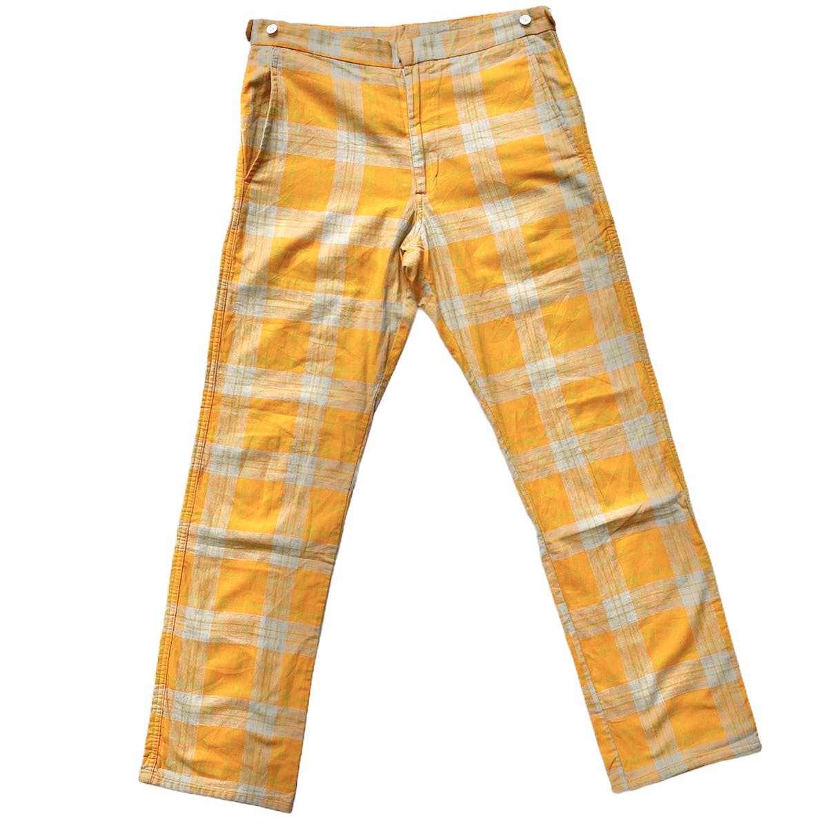 Vintage 96’ Orange Safety Plaid Tartan Pants - 1