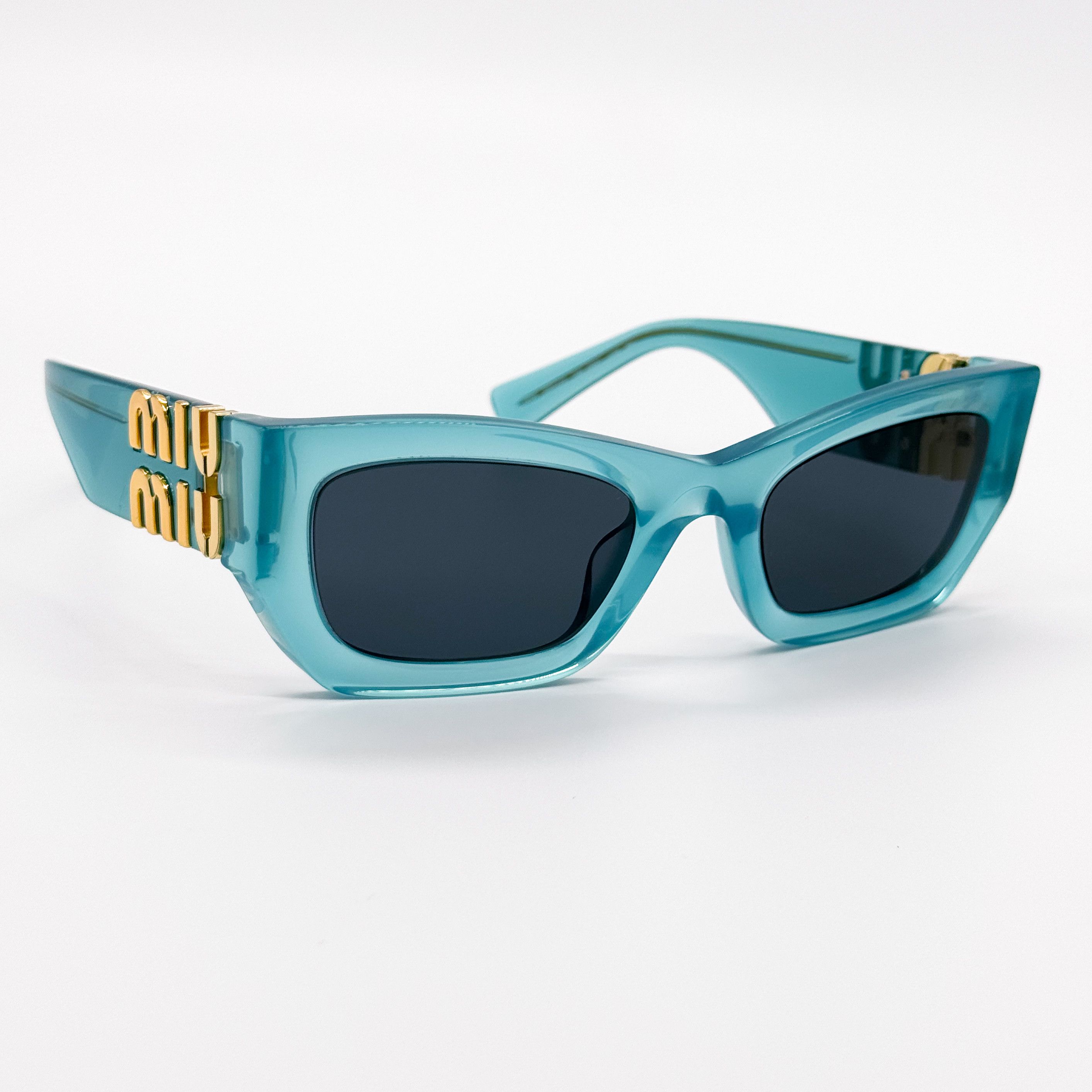 NEW MIU MIU MU 09WS 19L09T BLUE MU09WS 19L09T SUNGLASSES - 9