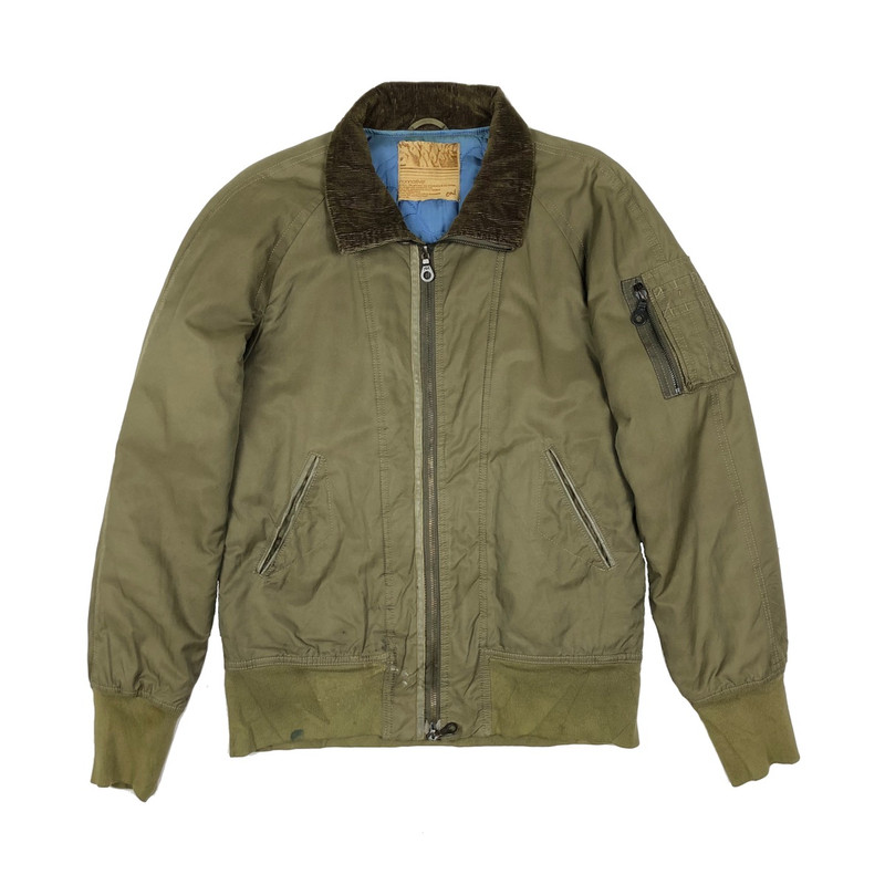 Brown Collar MA-1 Bomber Jacket - 1