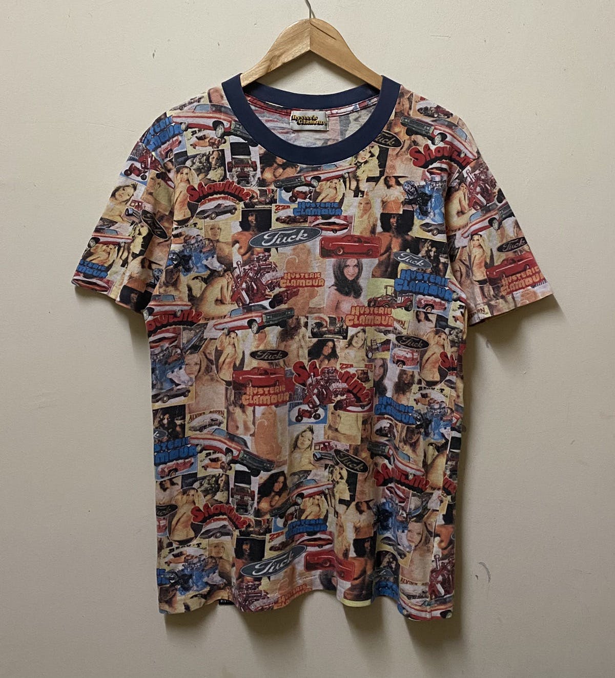 Hysteric Glamour VINTAGE HYSTERIC GLAMOUR PORN STAR FULL PRINT TEE / SHIRT  | akirastore | REVERSIBLE