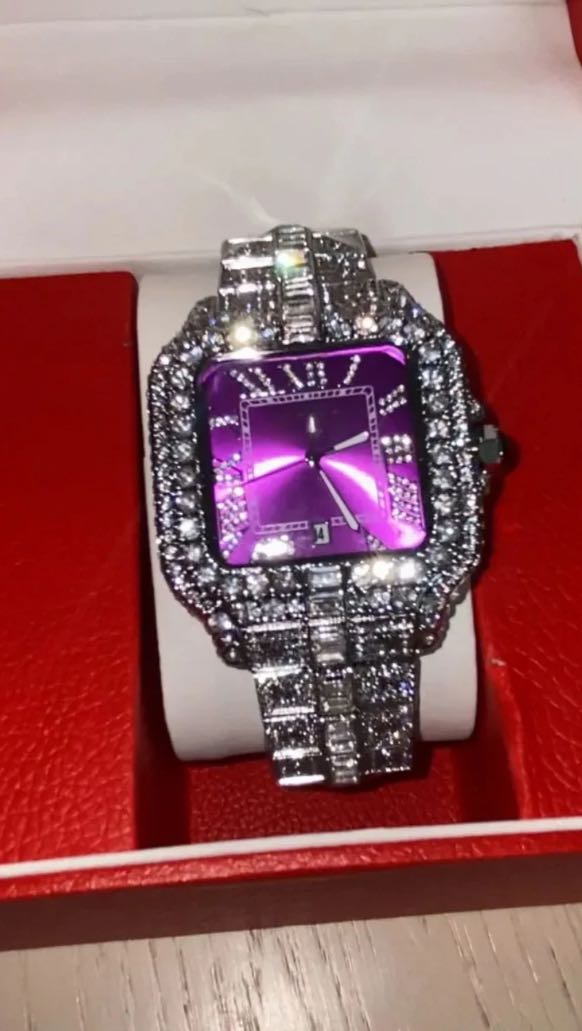 New Moissanite Iced Out Bust Down Watch  - 1