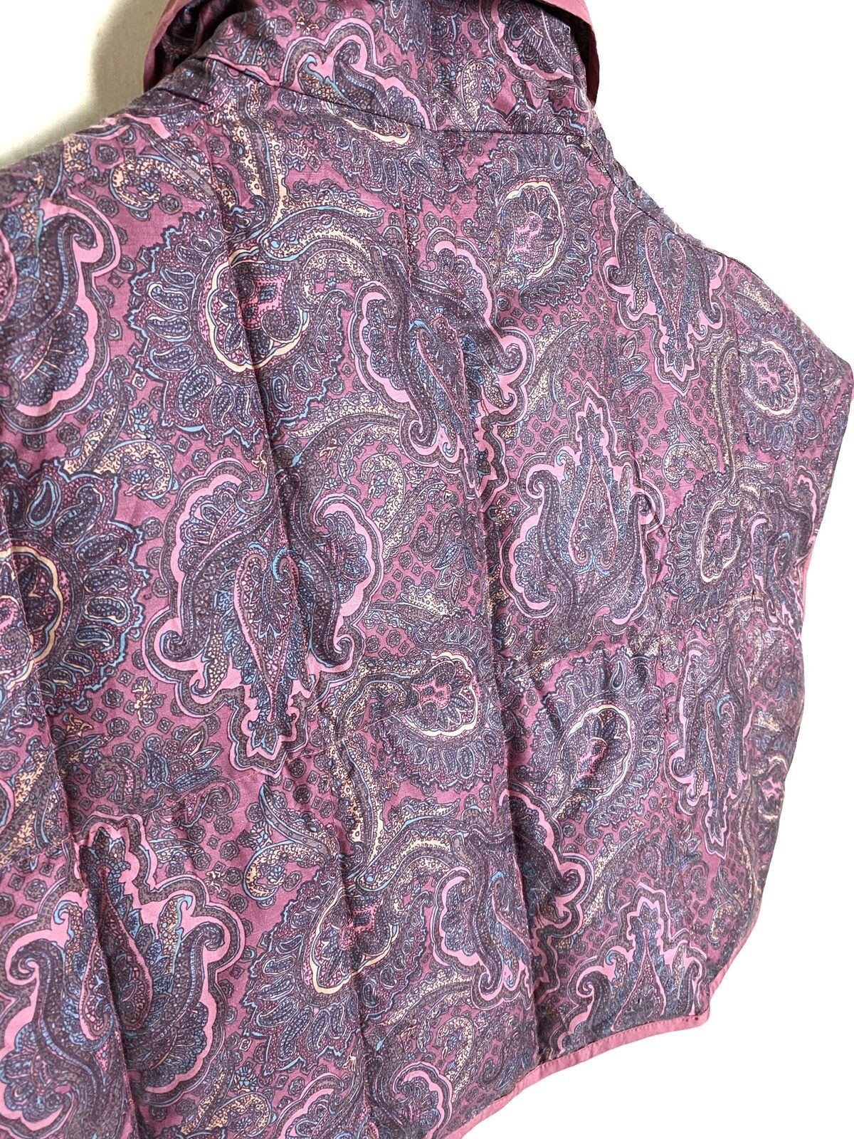 Vintage Celine Paisley Puffer Cropped Vest - 4