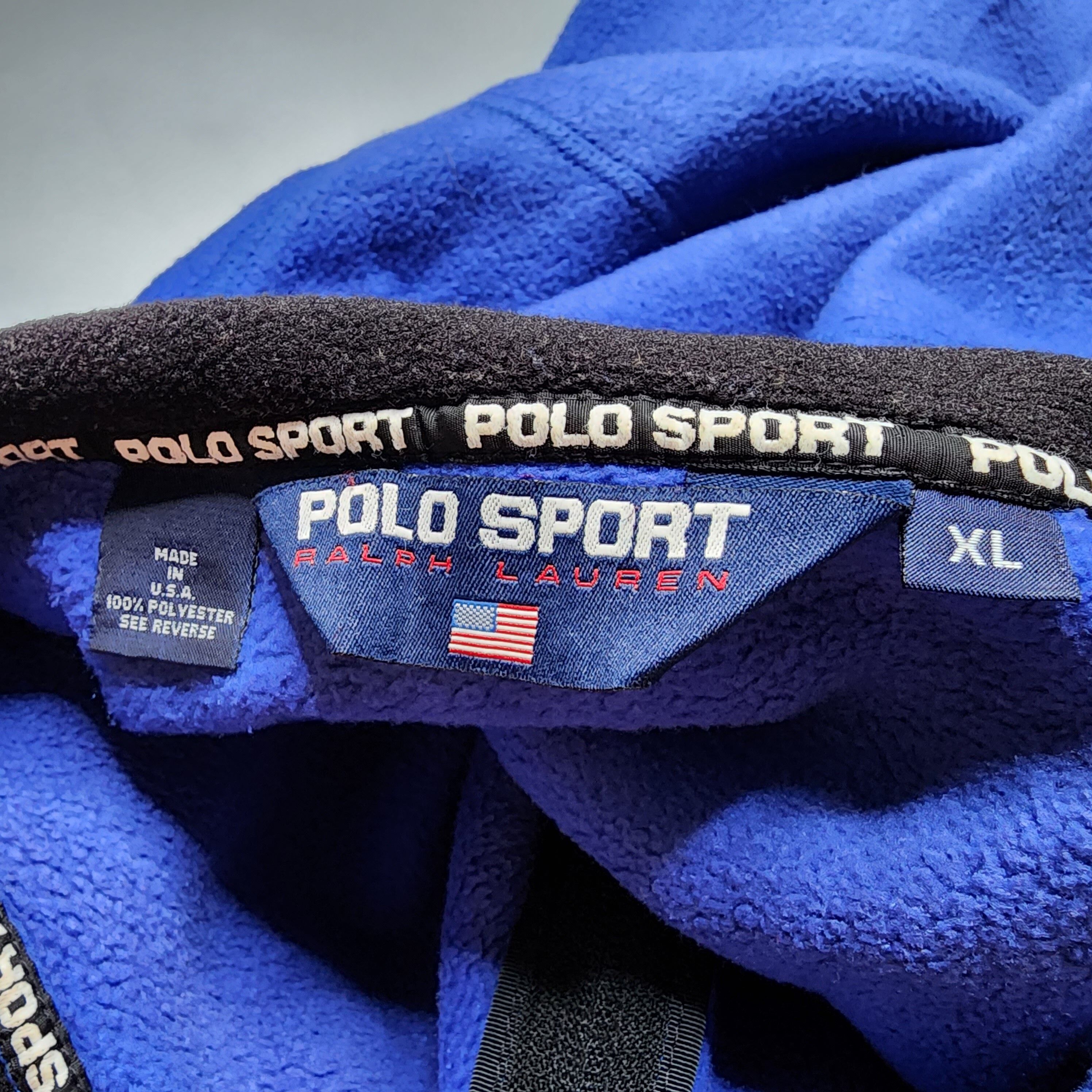 Polo Sport by Ralph Lauren - Y2K Blue Fleece Zip Up Jacket - 4