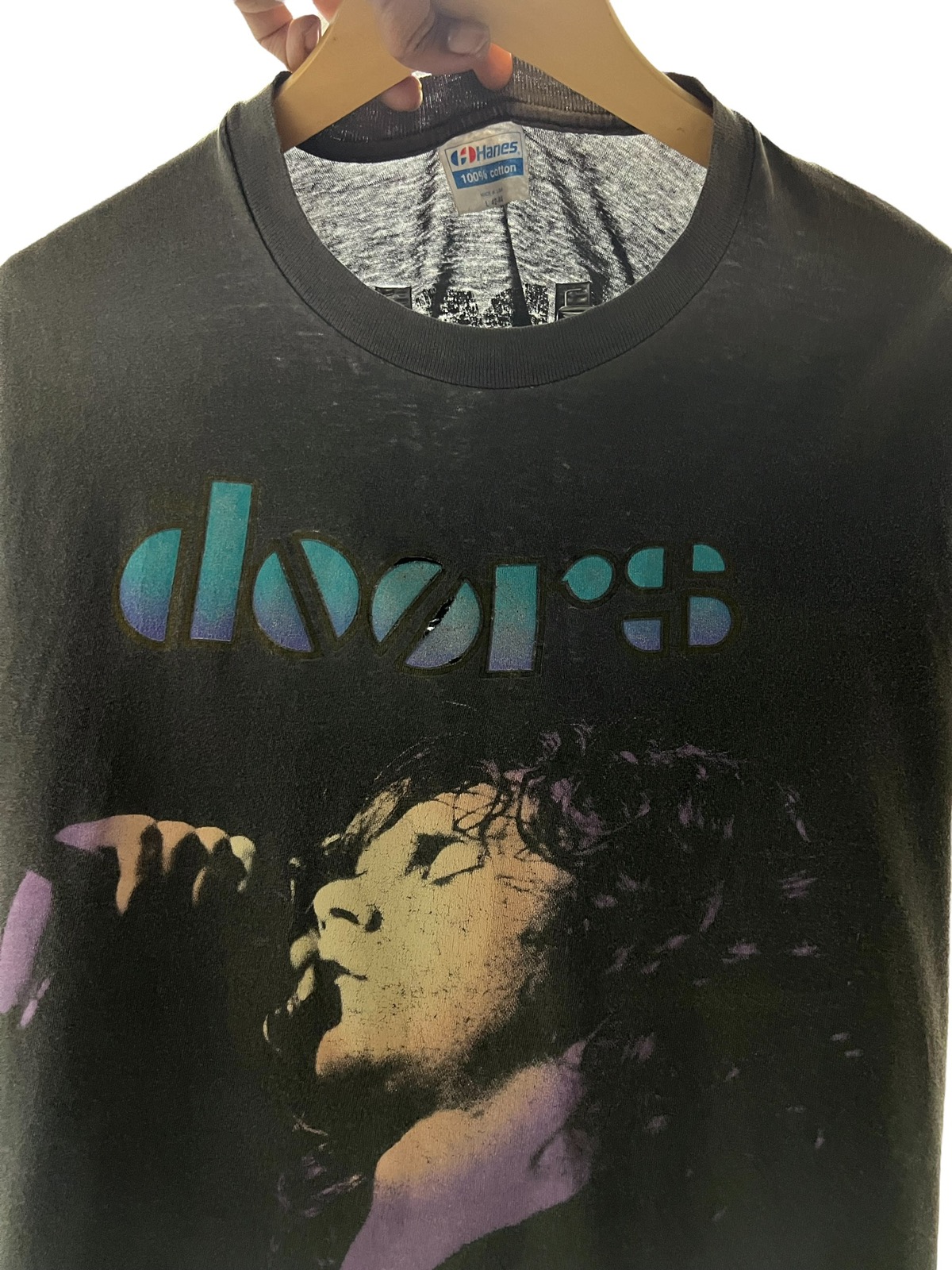 Very Rare - VTG 90s JIM MORRISON DANCE ON FIRE SPELLOUT LOGO RARE FADED - 2