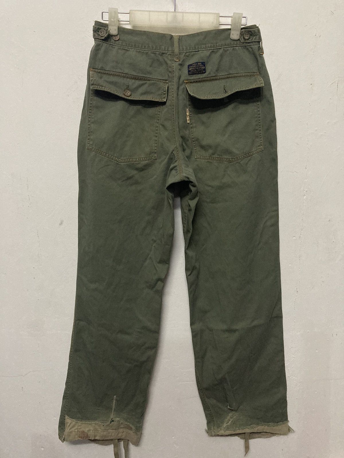 Vintage Soldout Japanese Brand Large Pocket Army Style Pants - 3