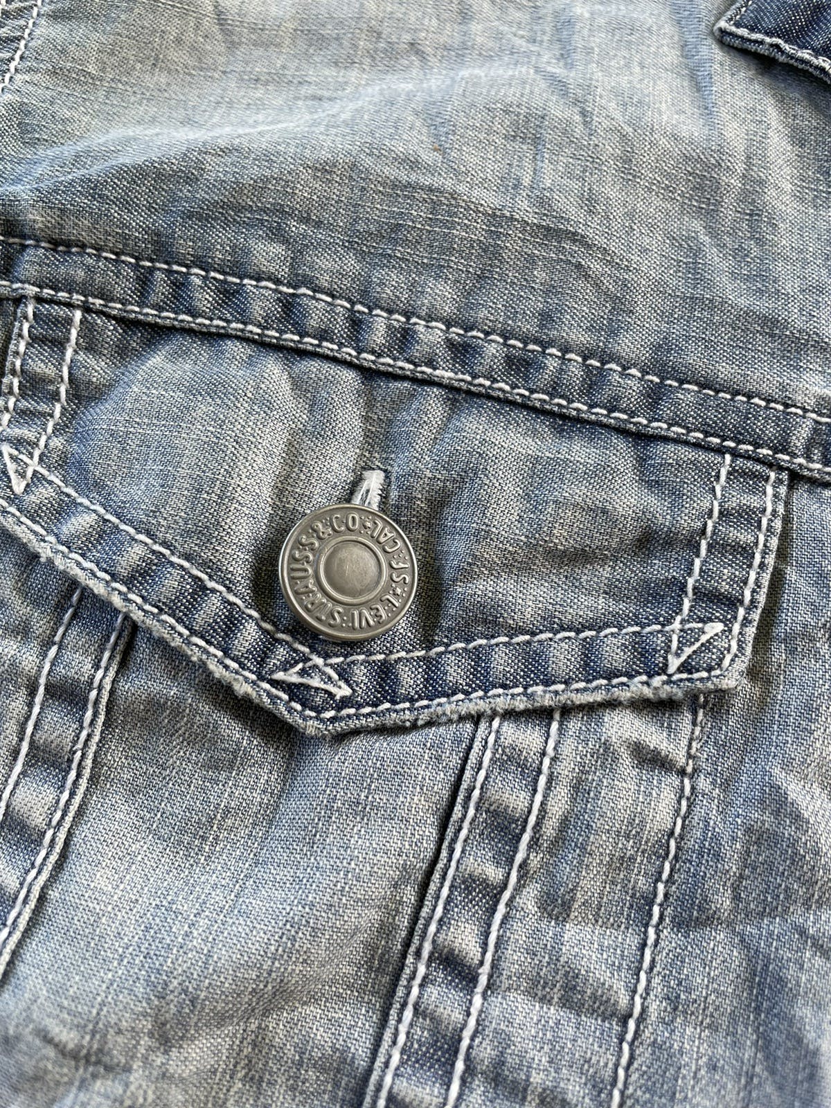 🔥Levis Button Up Pocket Long Denim Sleeve Women - 7