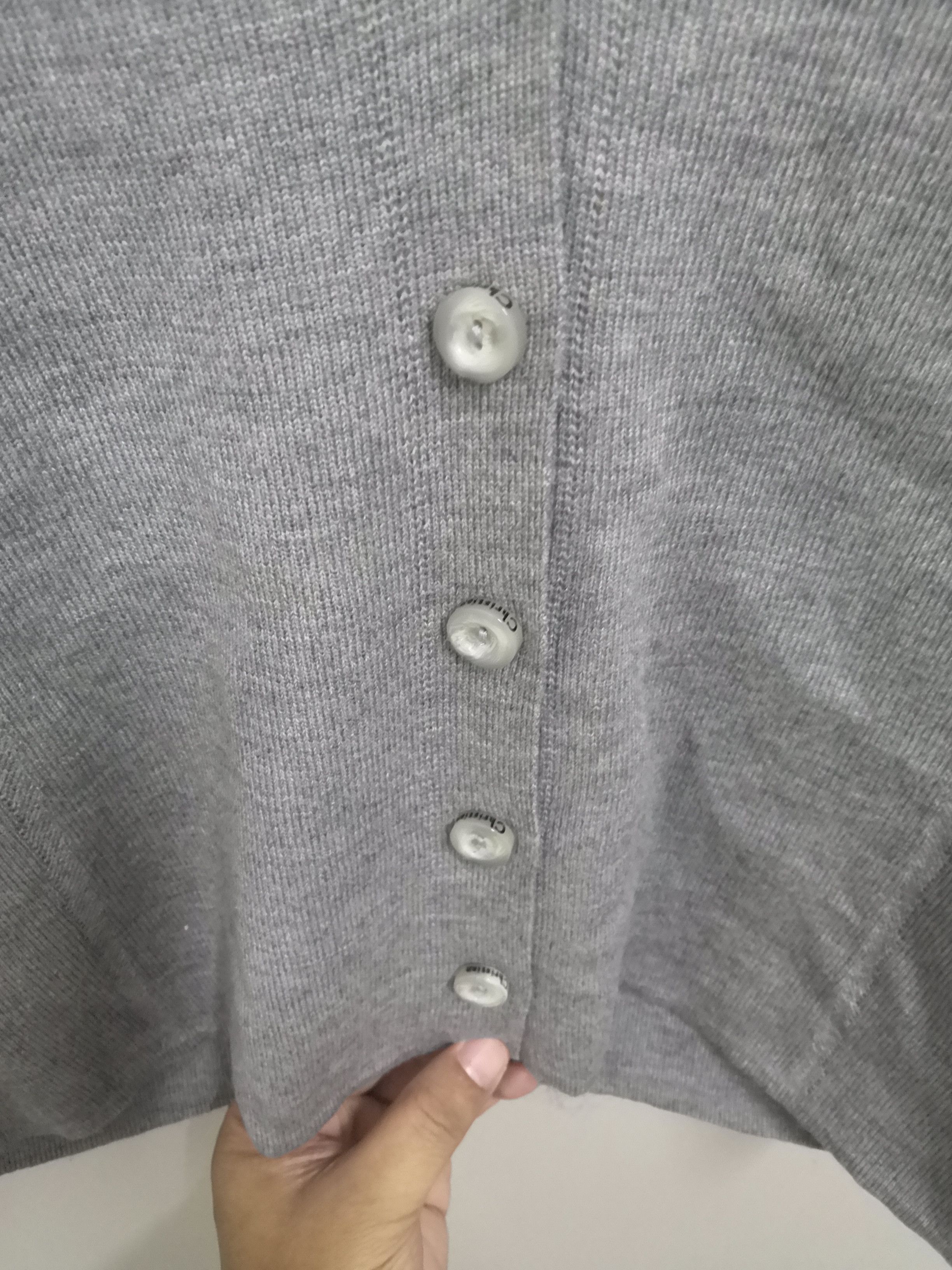 Christian Dior Gray Spellout Button Jacket - 5