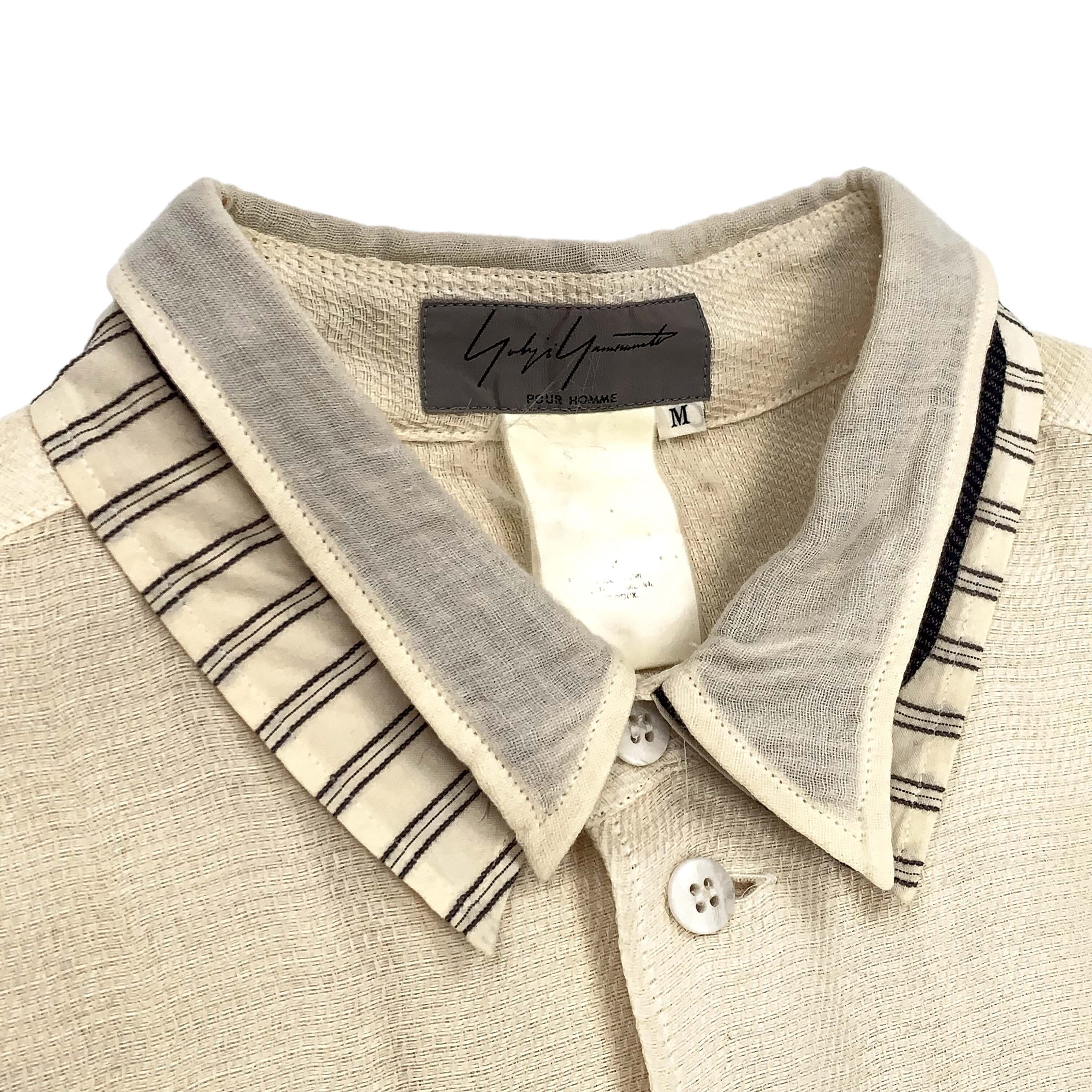 SS94 Triple Collar Raw-Textured Shirt - 4