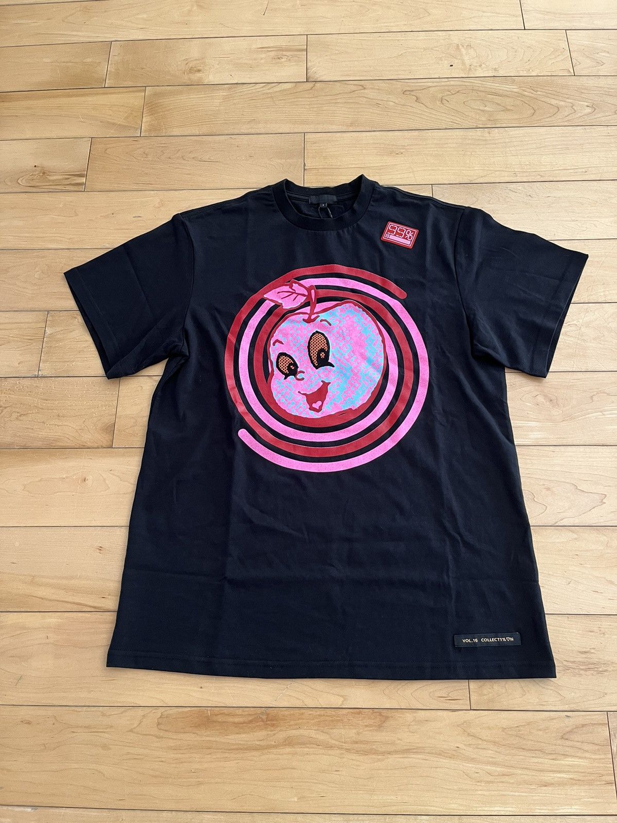 NWT - 99%is Spiral Apple Mesh Eye T-Shirt - 1