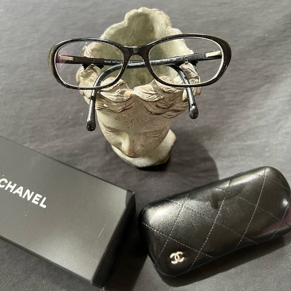 CHANEL CH 3242 714 52mm Bow Logo Black Eyeglasses Frames Italy Coquette 2013 GUC - 9