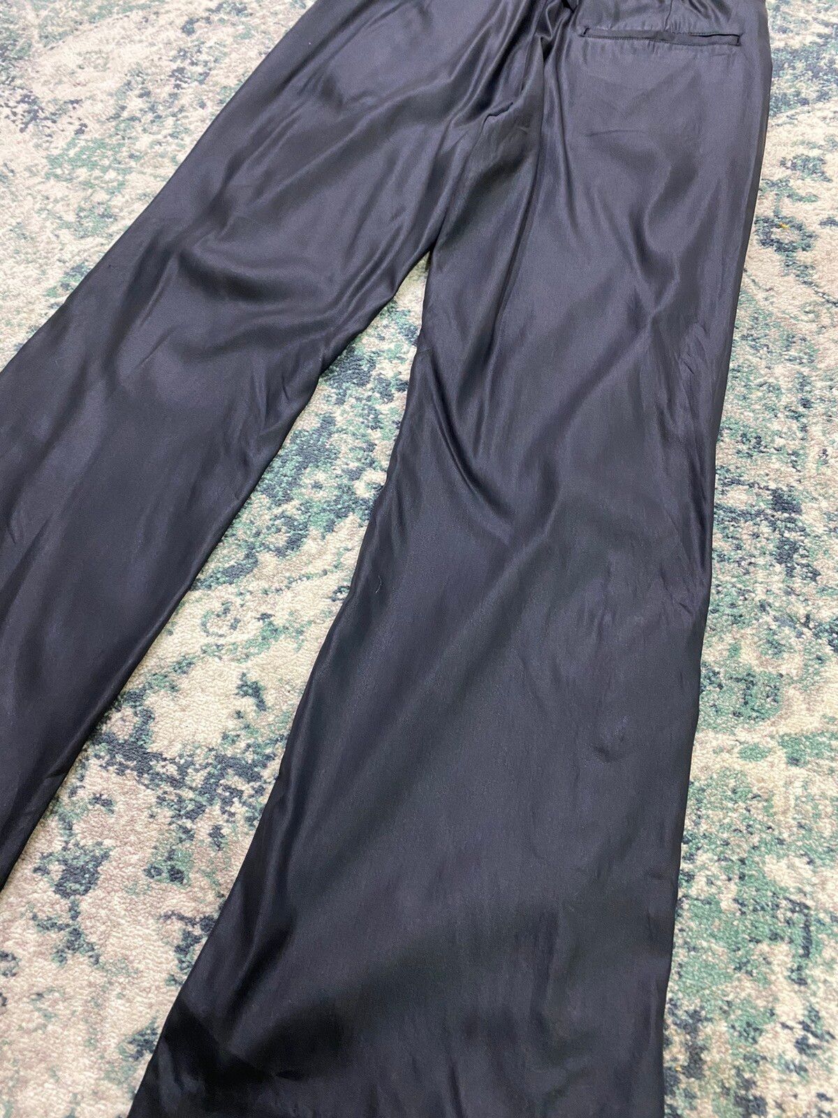 1990s Jean Paul Gaultier Homme Black Nylon Laced Flared Pant - 11