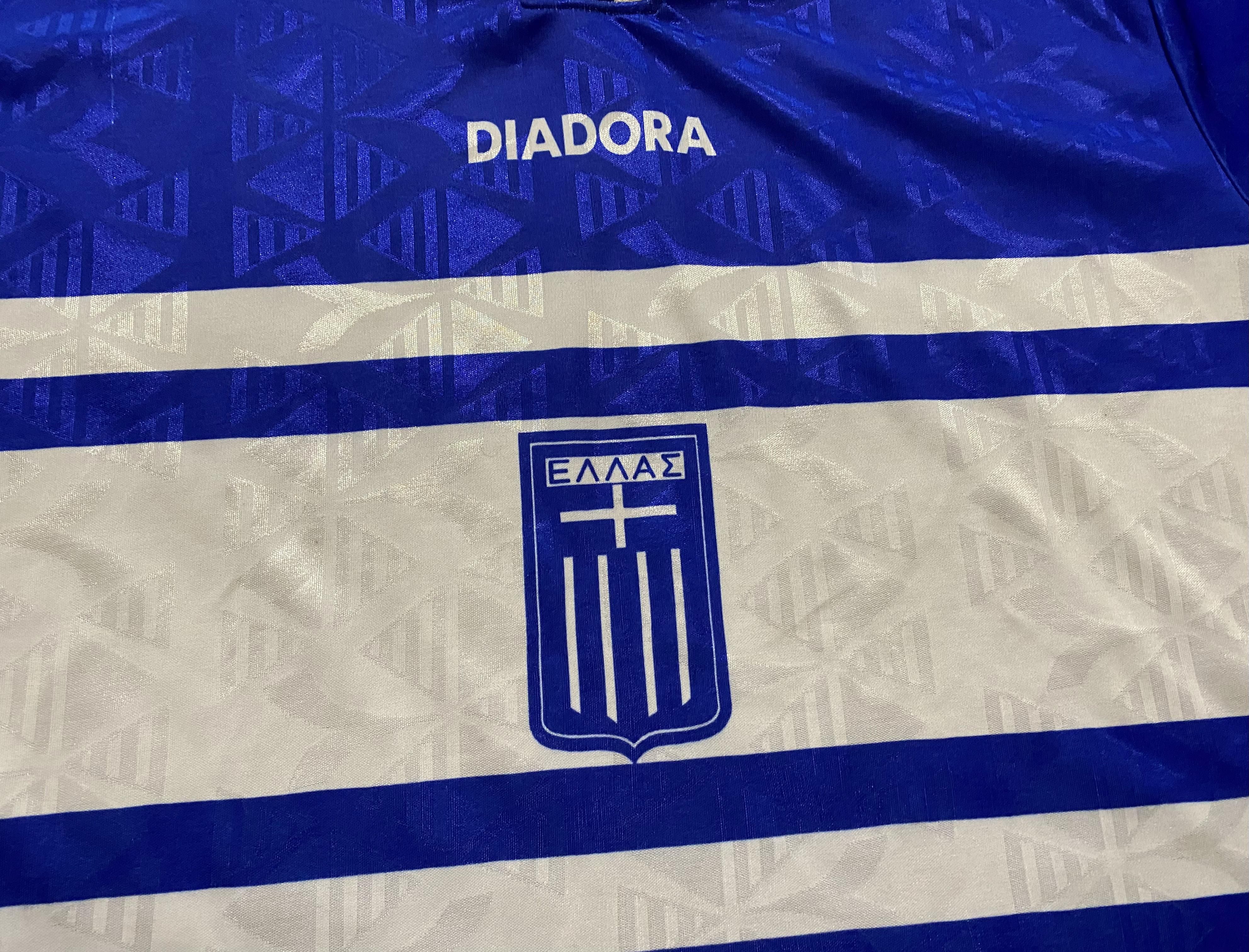 Soccer Jersey - Diadora 1996 Greece Jersey Home Soccer Retro Vintage Rare - 2