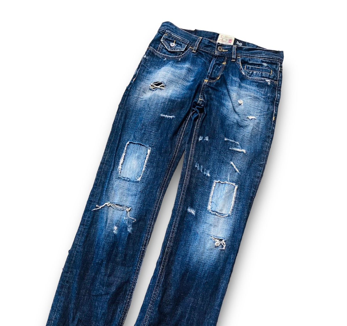 Dolce Gabbana Vintage Ripped Denim Jeans W30 L30 Y2K - 3