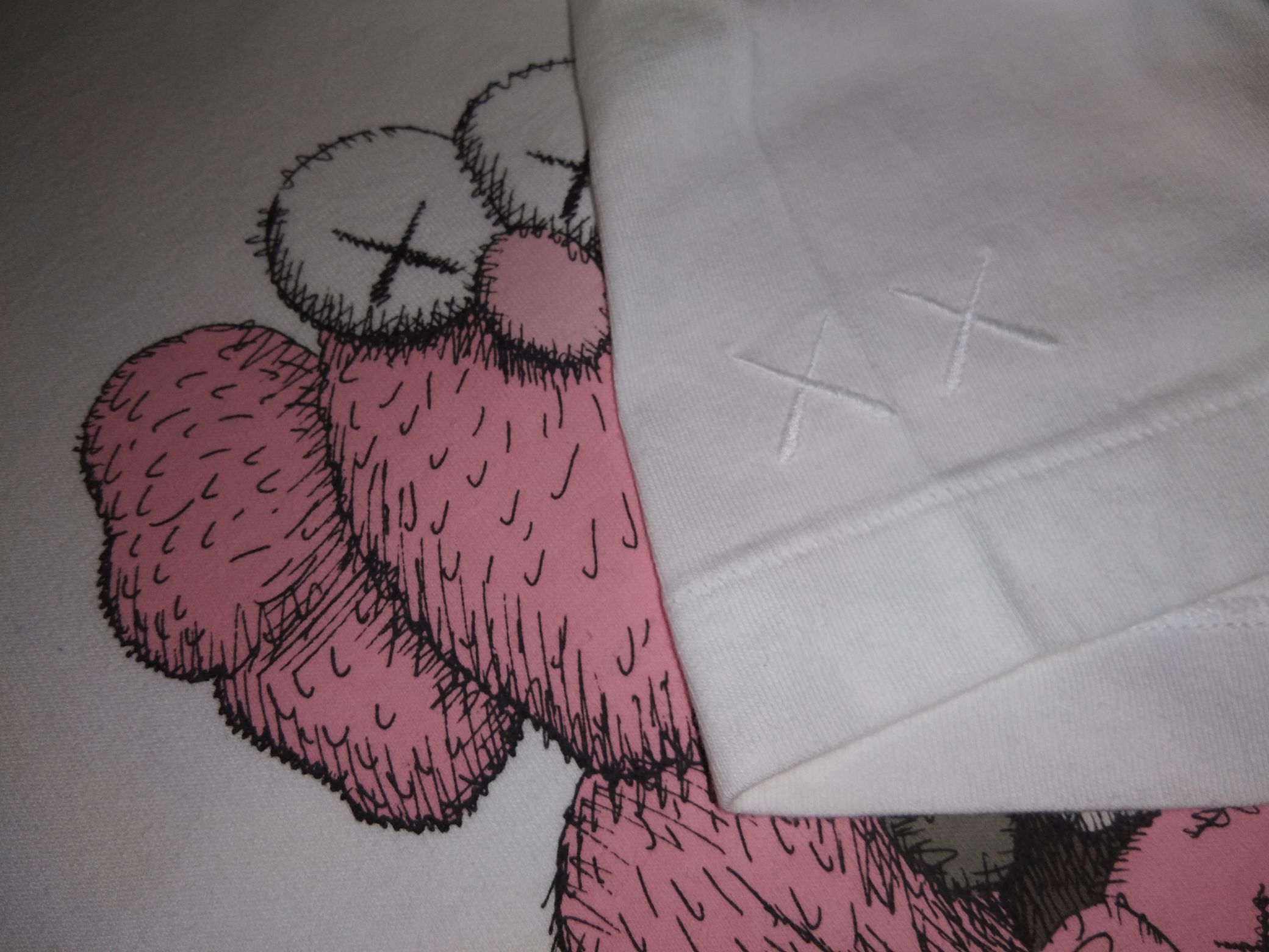 KAWS Pink BFF tee tshirt artist designer - 4