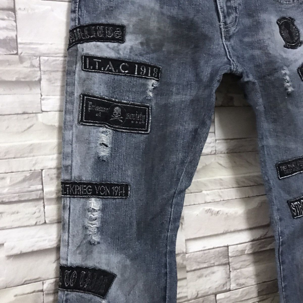 Japanese Brand - IN THE ATTIC Distressed Denim Dirty Patches Jeans - 7