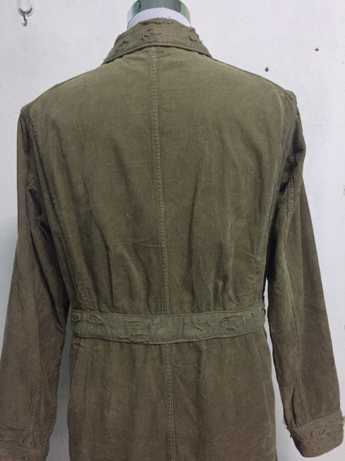 RAREST Kapital Corduroy Distress Long Jacket Military Style - 8