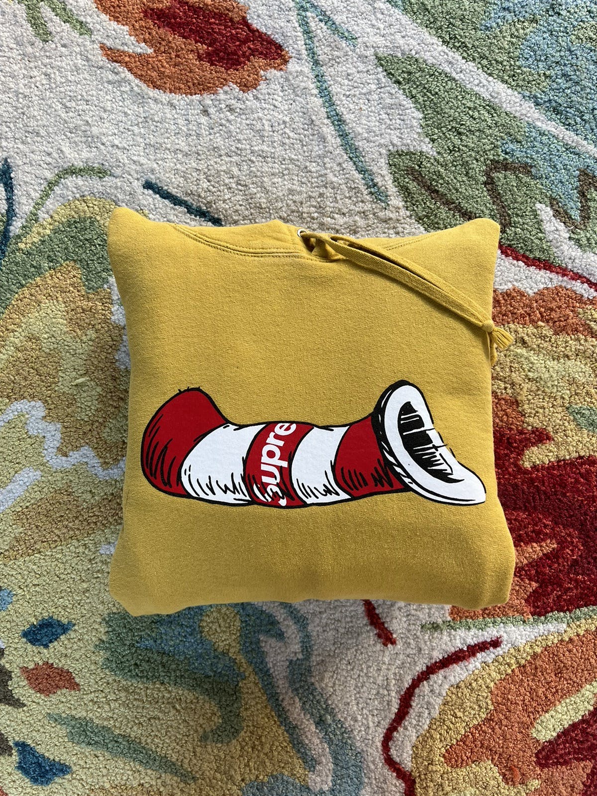 Supreme Dr. Seuss Cat In The Hat Hoodie FW18 Mustard - 10