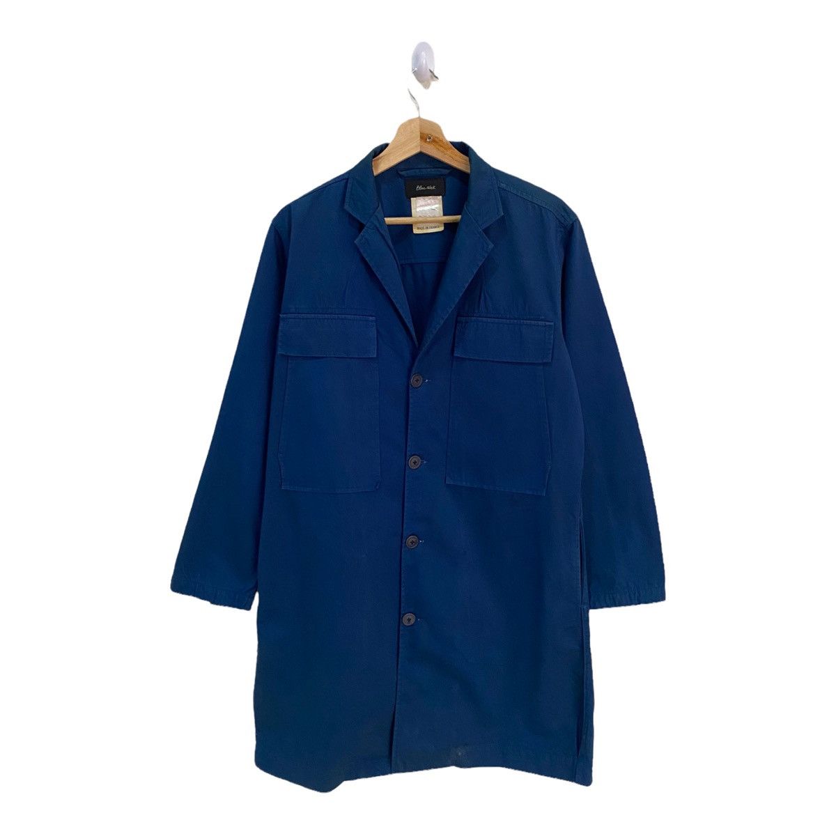 Vintage French Workwear Linen Chore Jacket Indigo - 6