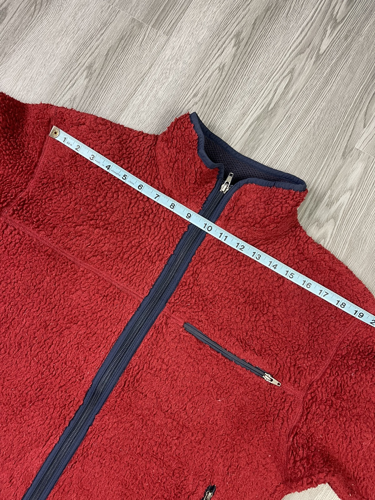 Red maroon The North Face fleece jacket - 10