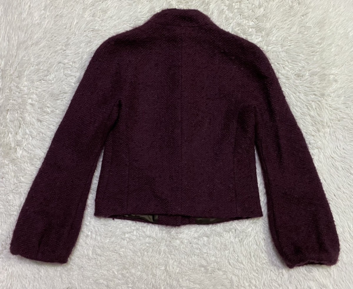Button Up Mohair Wool Blend Jacket - 5