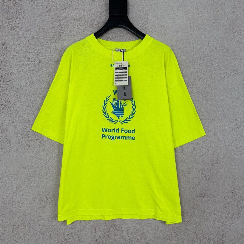 Balenciaga Fluorescent Yellow Short Sleeve Top - 1