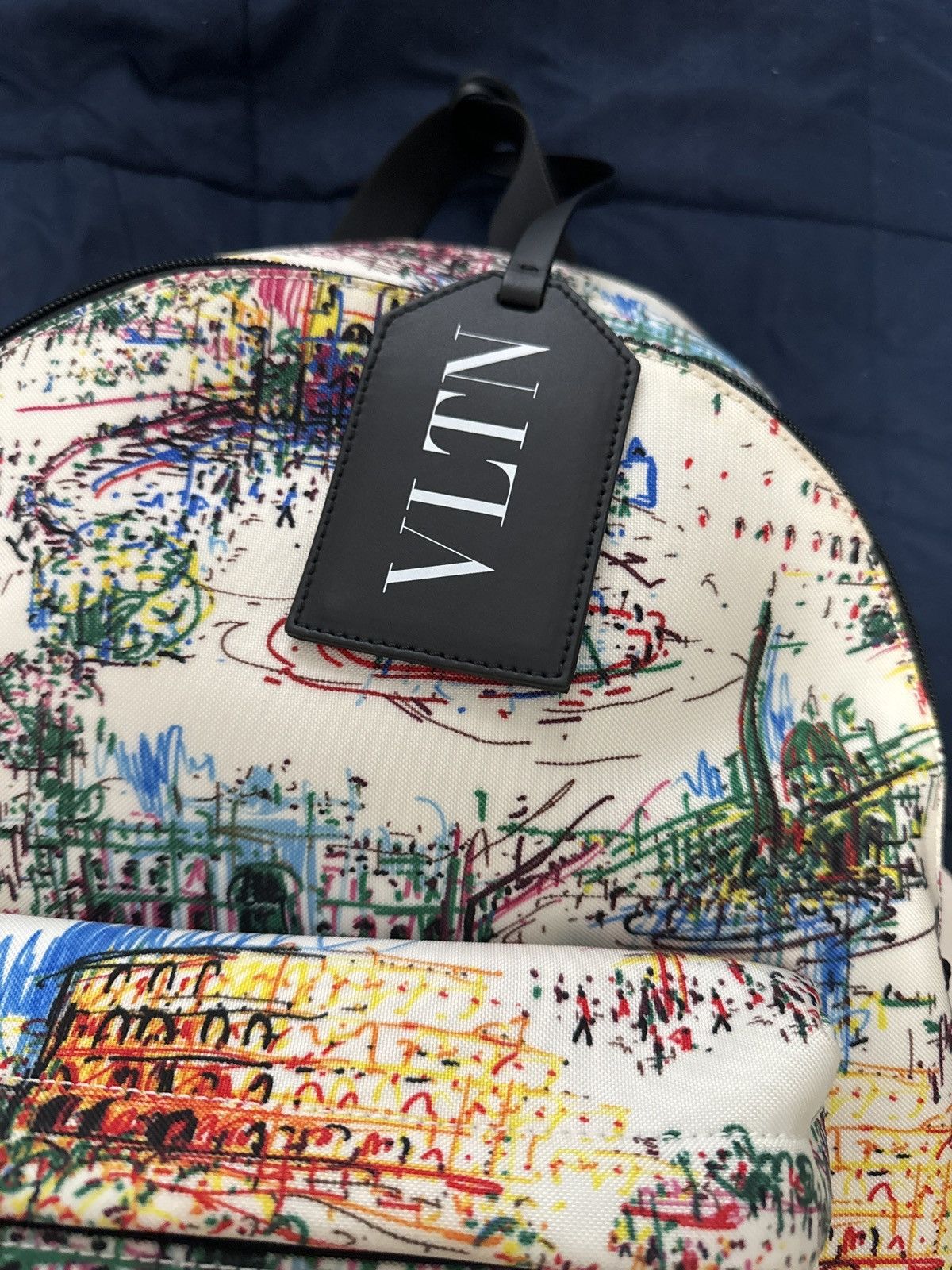 VALENTINO White Valentino Garavani 'VLTN' Monuments Backpack - 10