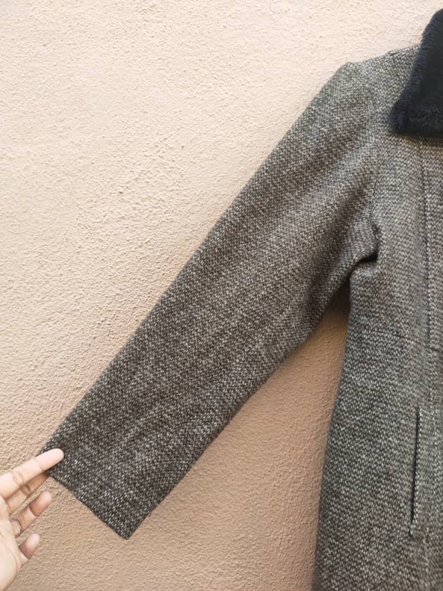 Cashmere & Wool - Shelter Wool Fur Collar Jacket - 4