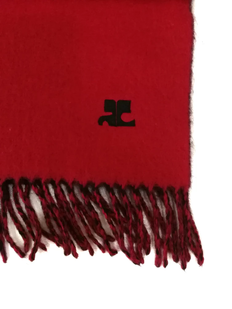 courreges paris wool scarf good condition - 3
