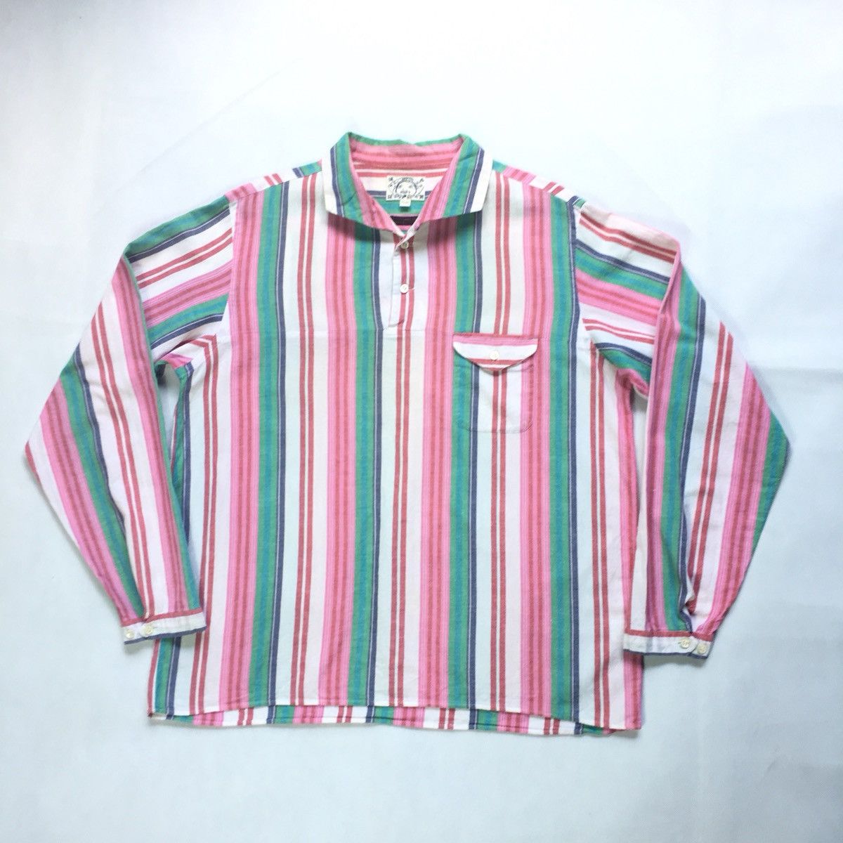 Evisu Japan Multicolor Stripes Pullover Shirt - 1