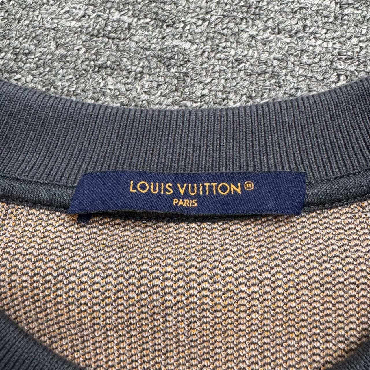 Louis vuitton lv jacquard check seam knitted sweatshirt - 3