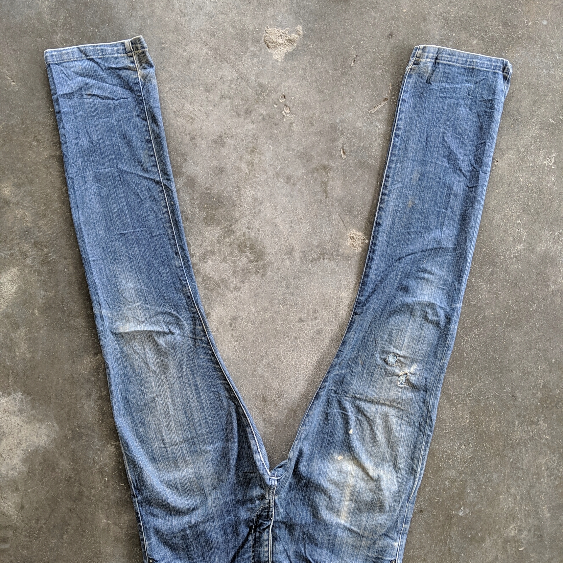 Vintage Beams Distressed Faded Denim Jeans Pants W34 - 5