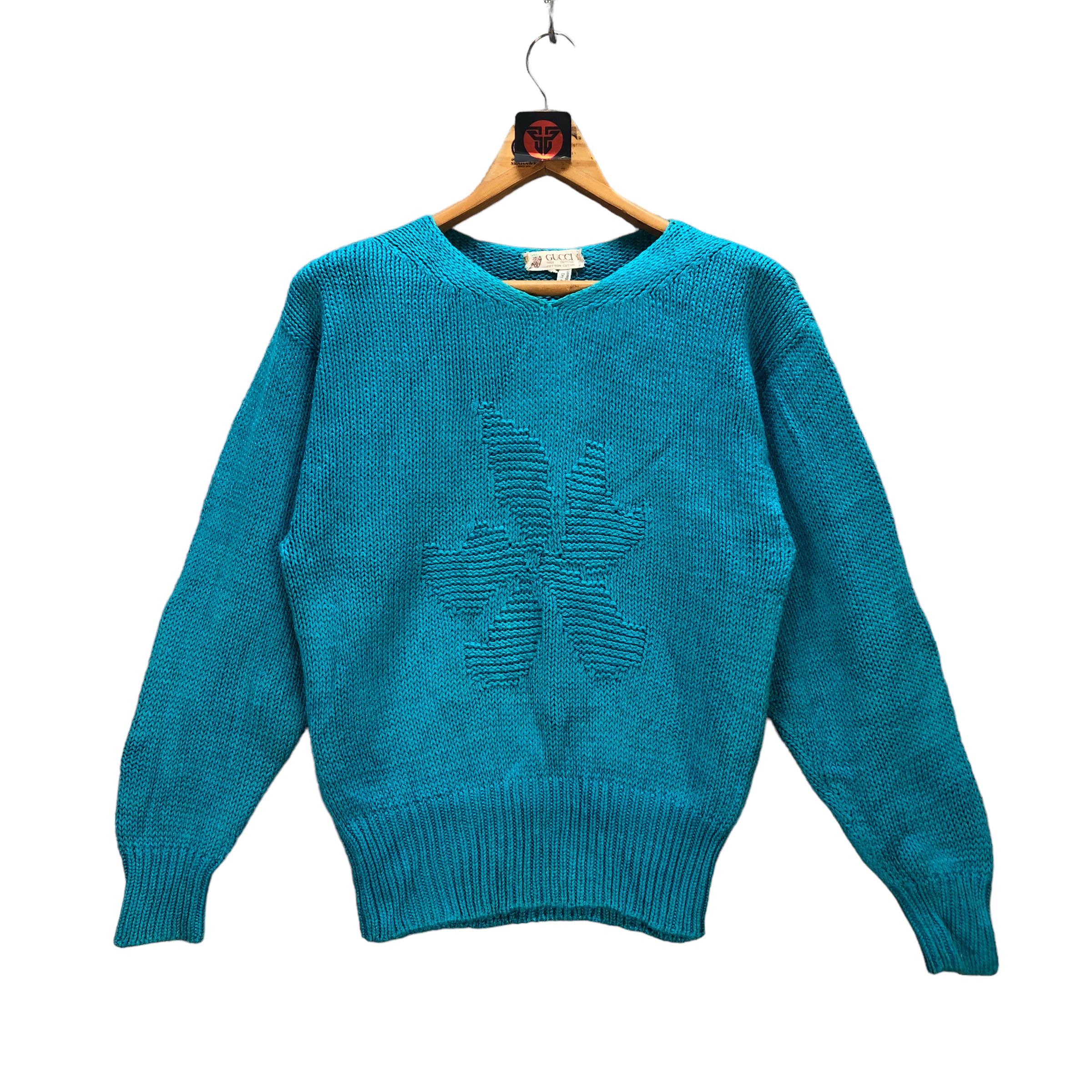 80's GUCCI CABLE KNIT SWEATER #6993-104 - 1