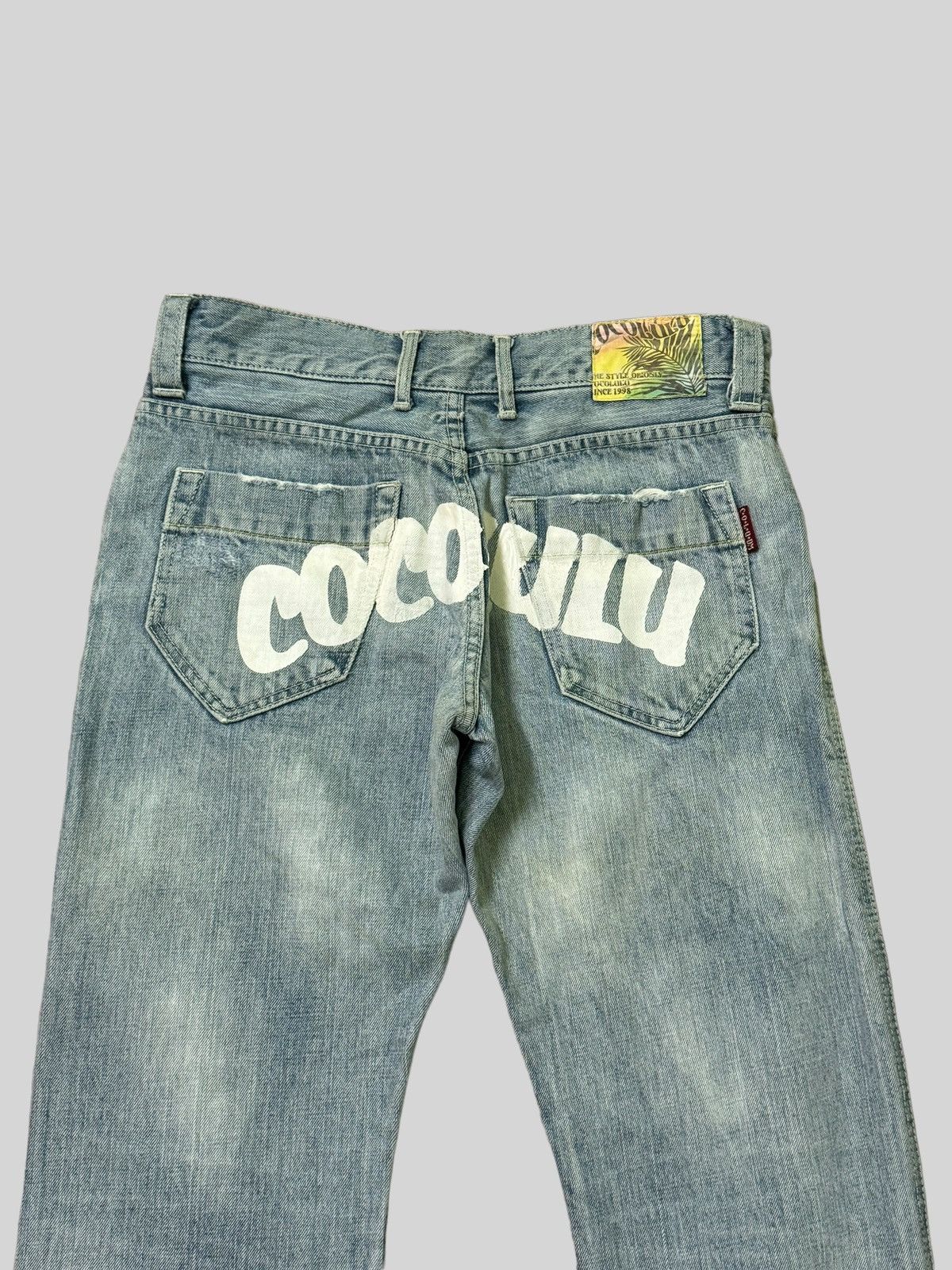 Vintage - Distressed COCOLULU Mud WashThrashed Faded Jeans - 10