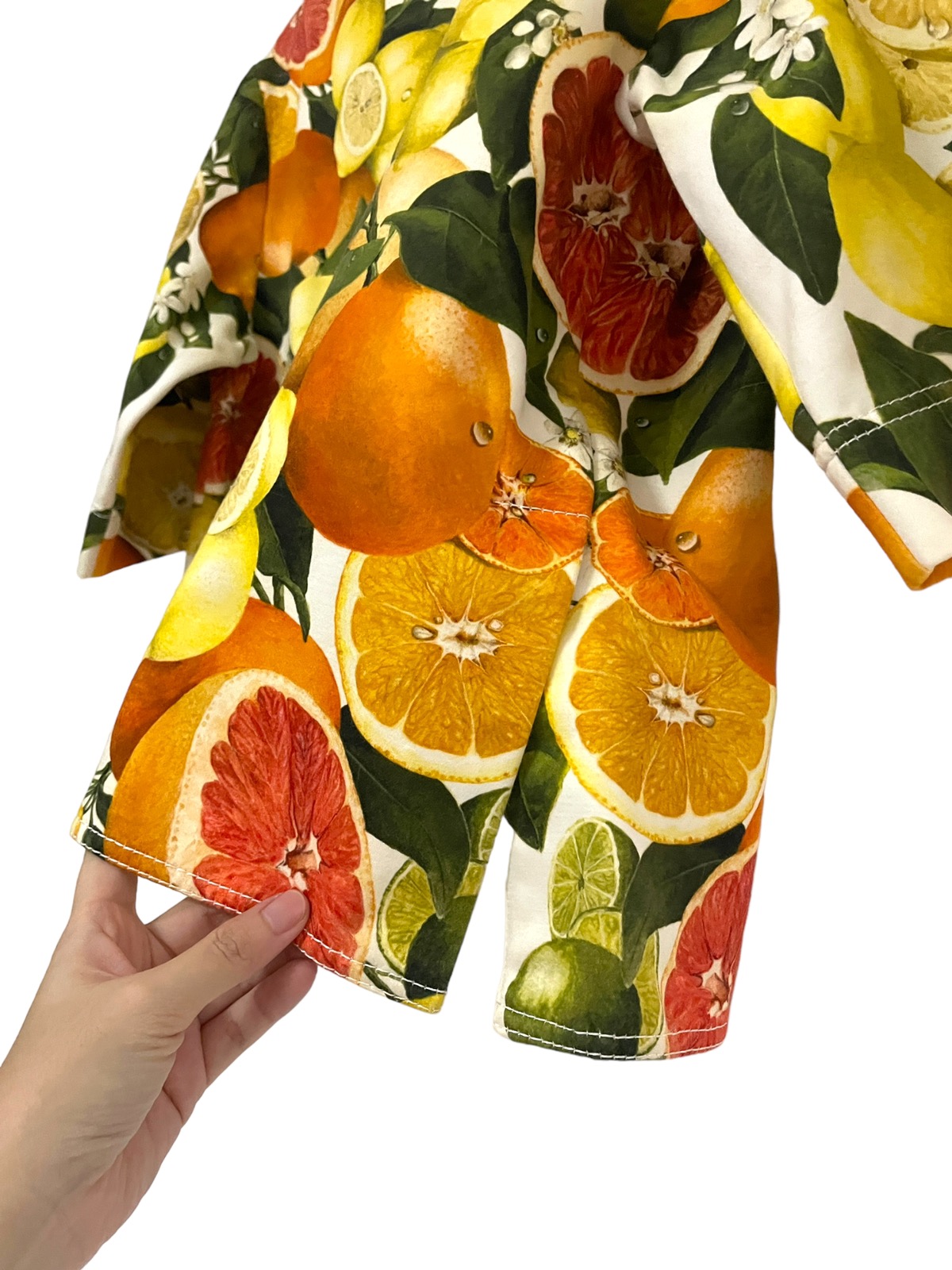 Stella McCartney Citrus-Print Oversized Cropped T-Shirt - 9