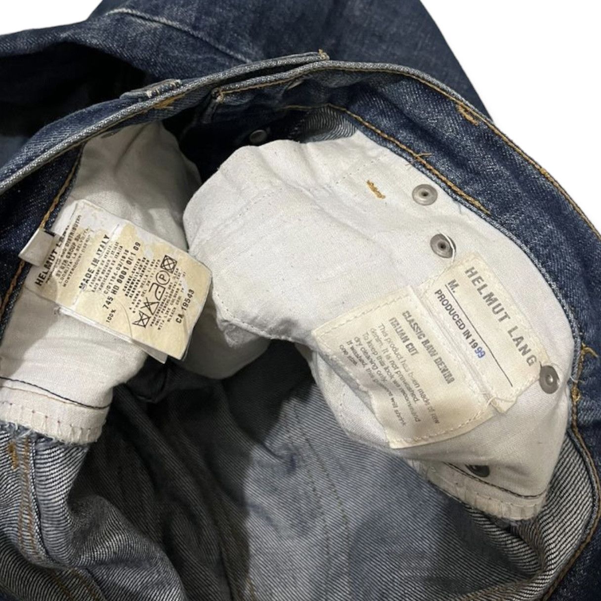 OG Vintage 1999 Helmut Lang Classic Raw Denim Italian Cut - 4