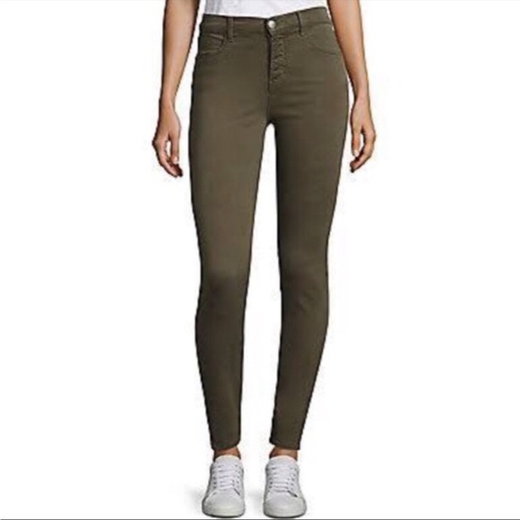 J Brand Conifer Super Skinny Jeans in Green - 1