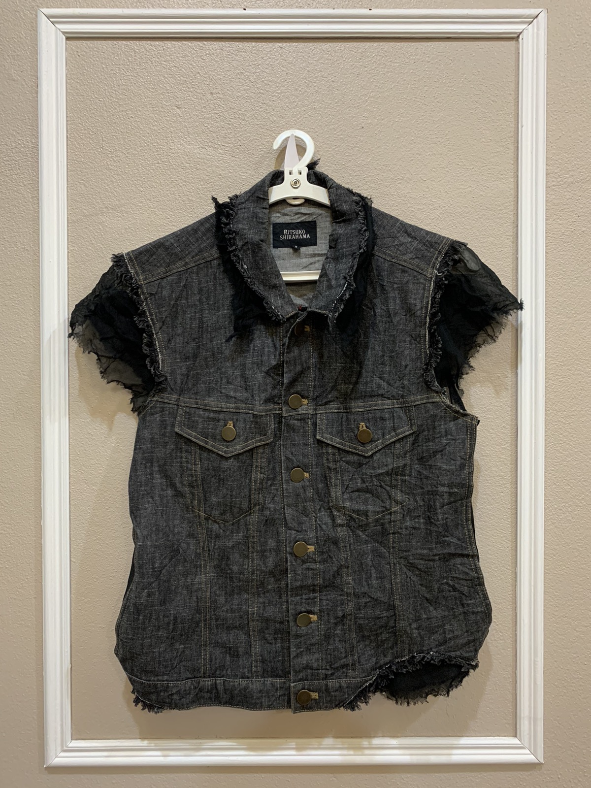 Vintage - RARE 🔥 Ritsuko shirahama black denim vest - 1