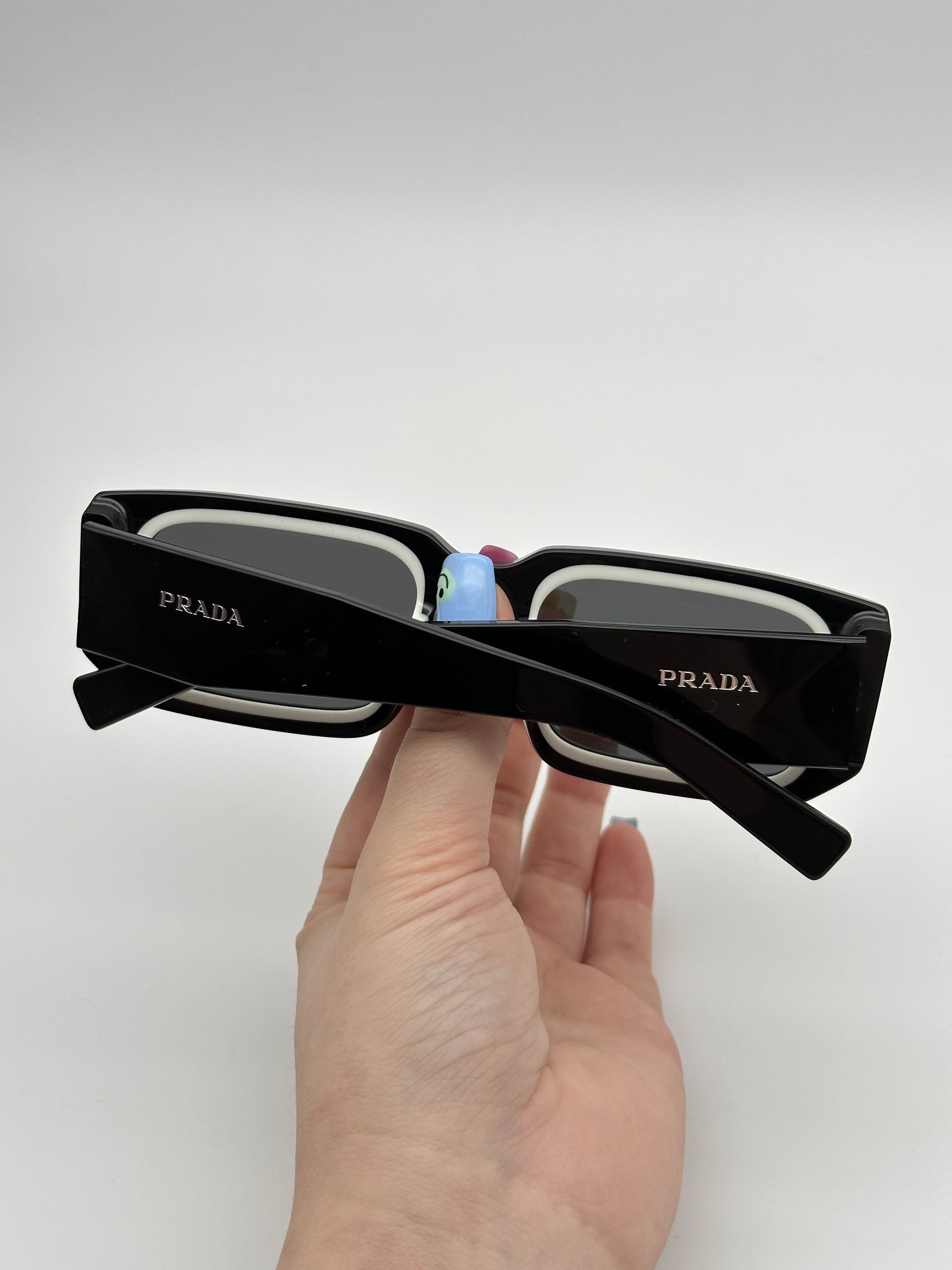 BRAND NEW PRADA PR 06YS 09Q5S0 Black White/Dark Grey Unisex Sunglasses - 7