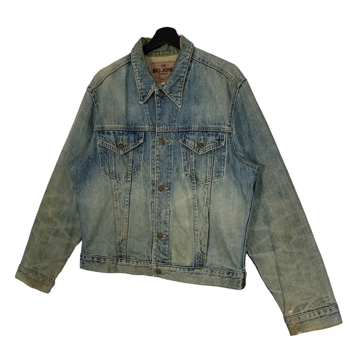 Vintage 80s Big John Spirit Button Denim Jacket Size M - 4