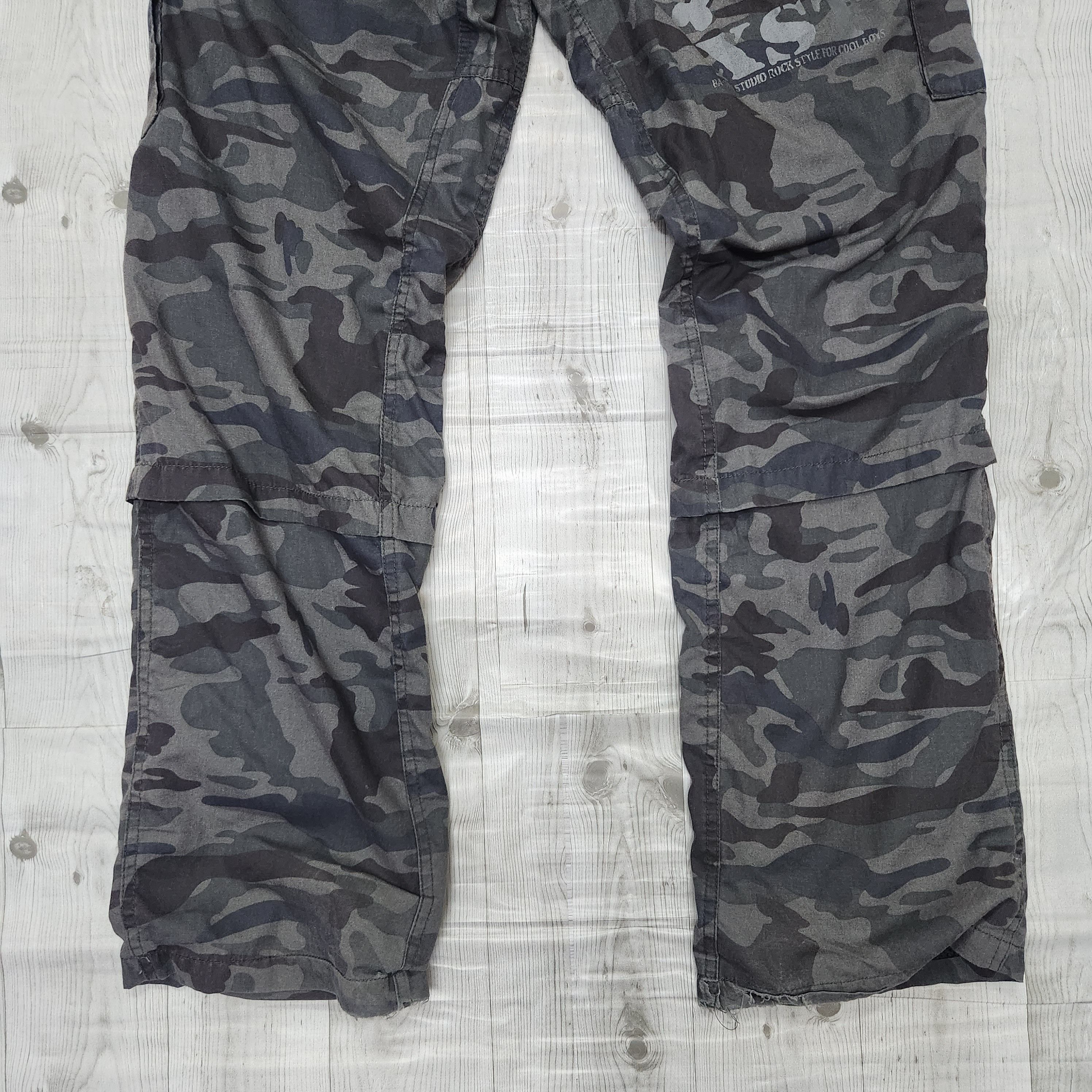 Japanese Brand - Batsu Studio Camouflage Skulls Button Cargo Pants - 17